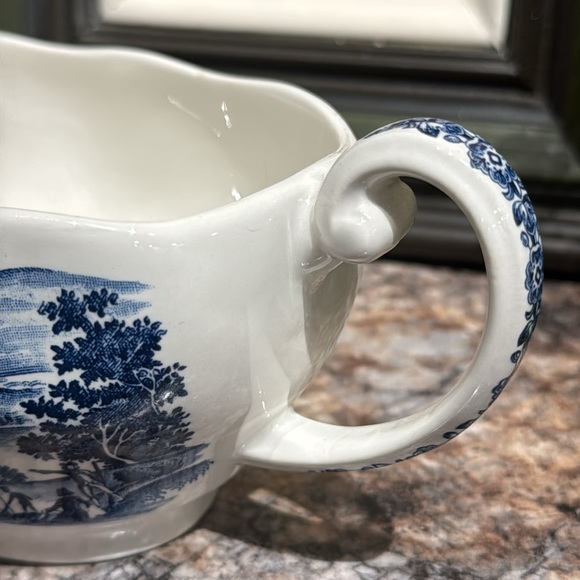 Vintage Liberty Blue gravy boat